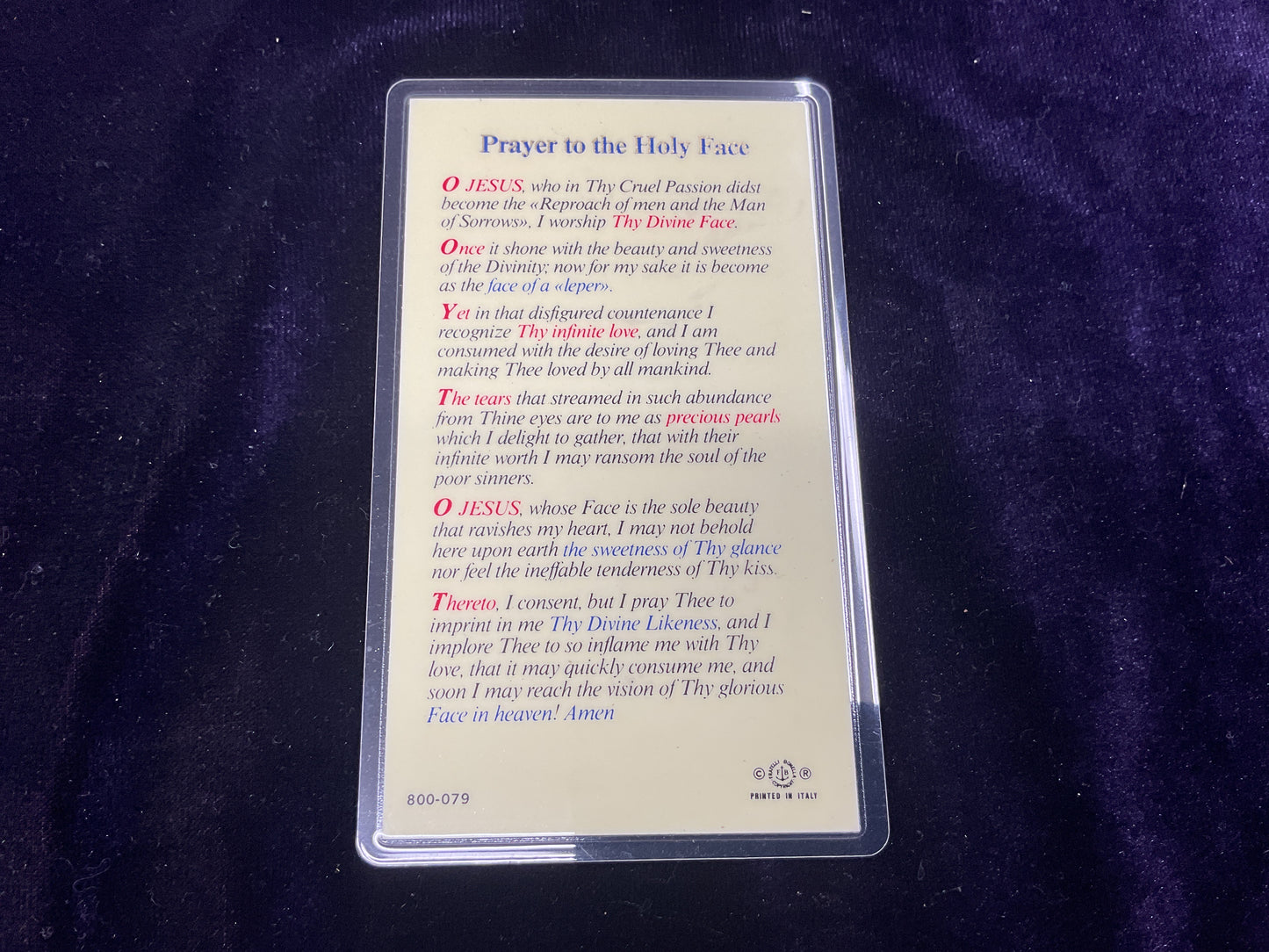 Prayer to the Holy Face