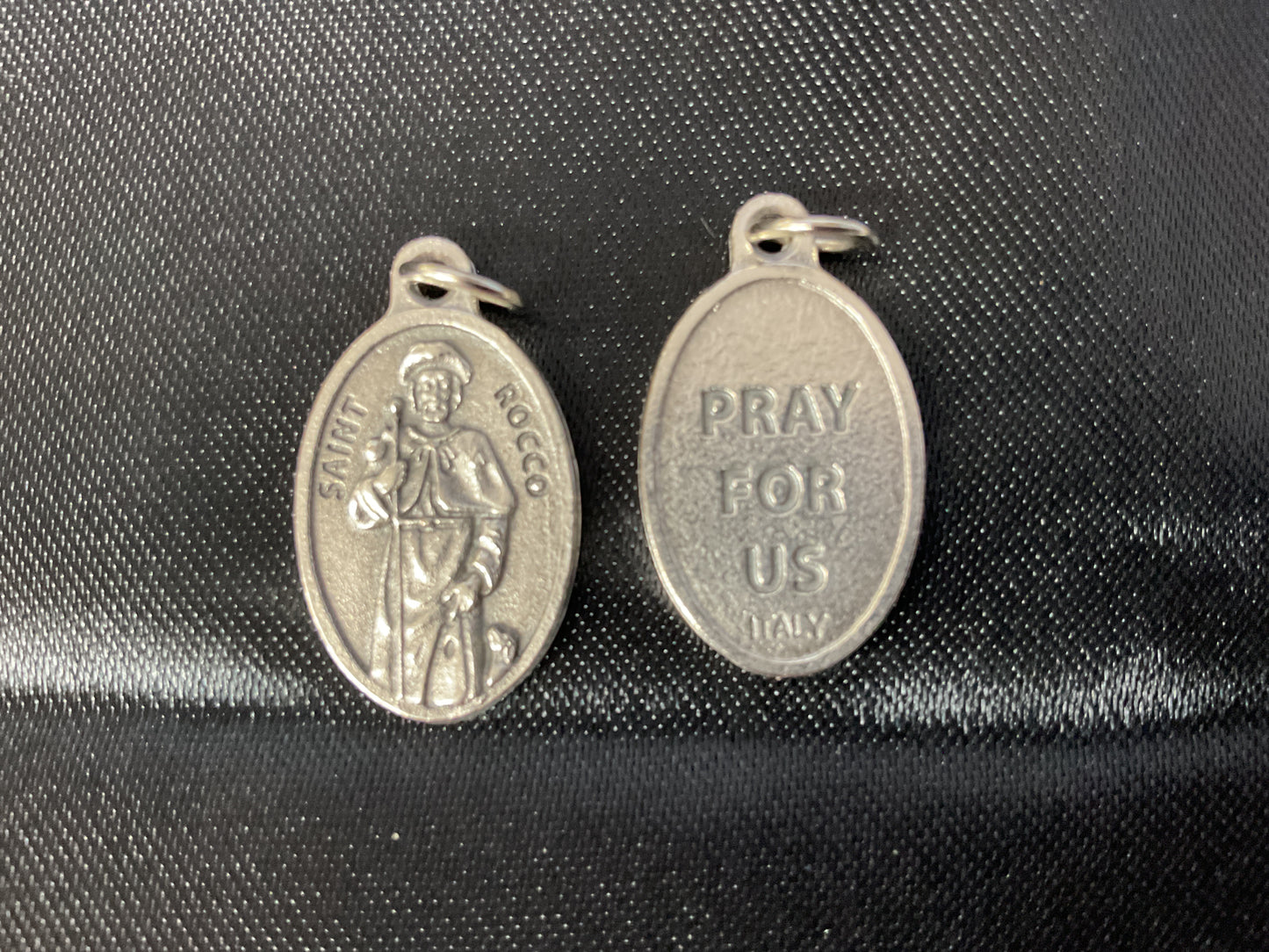 St. Rocco Oxidized Medal