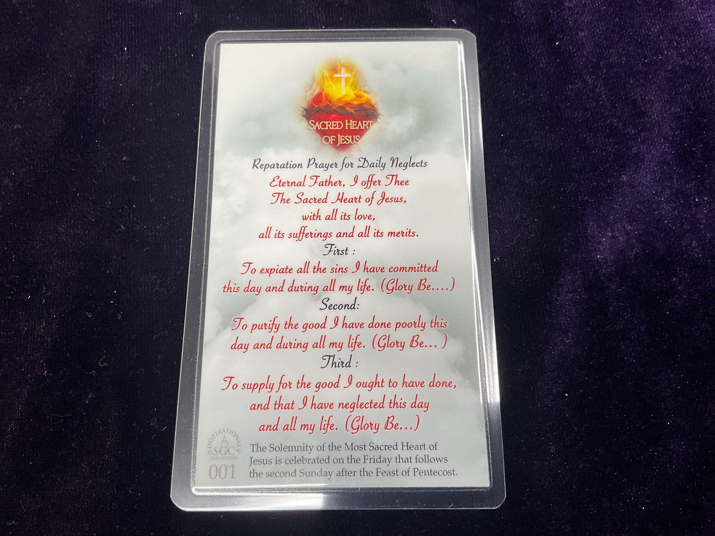 Divine Child Jesus Prayer Card
