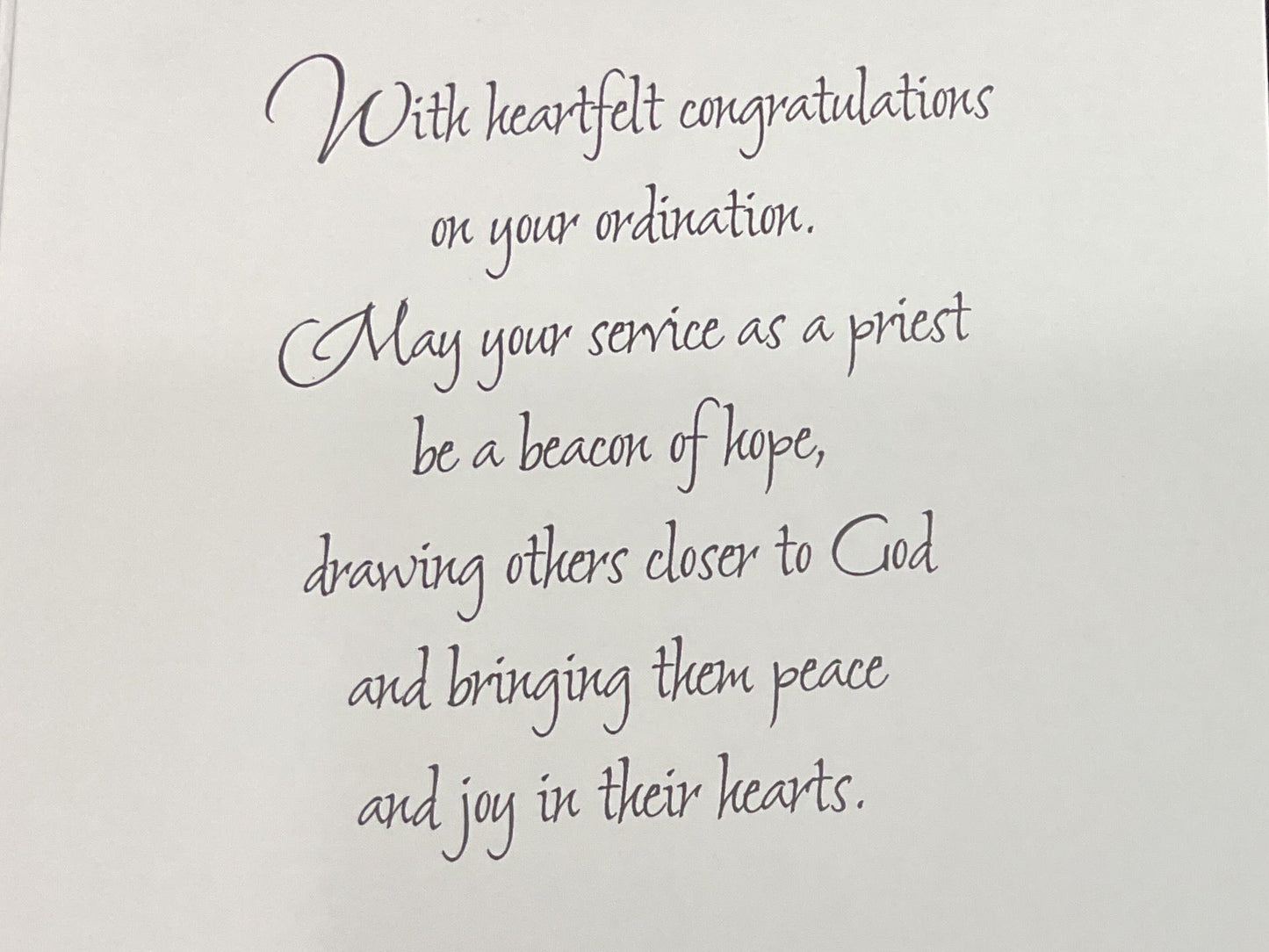 God’s Blessings to the Newly Ordained Priest