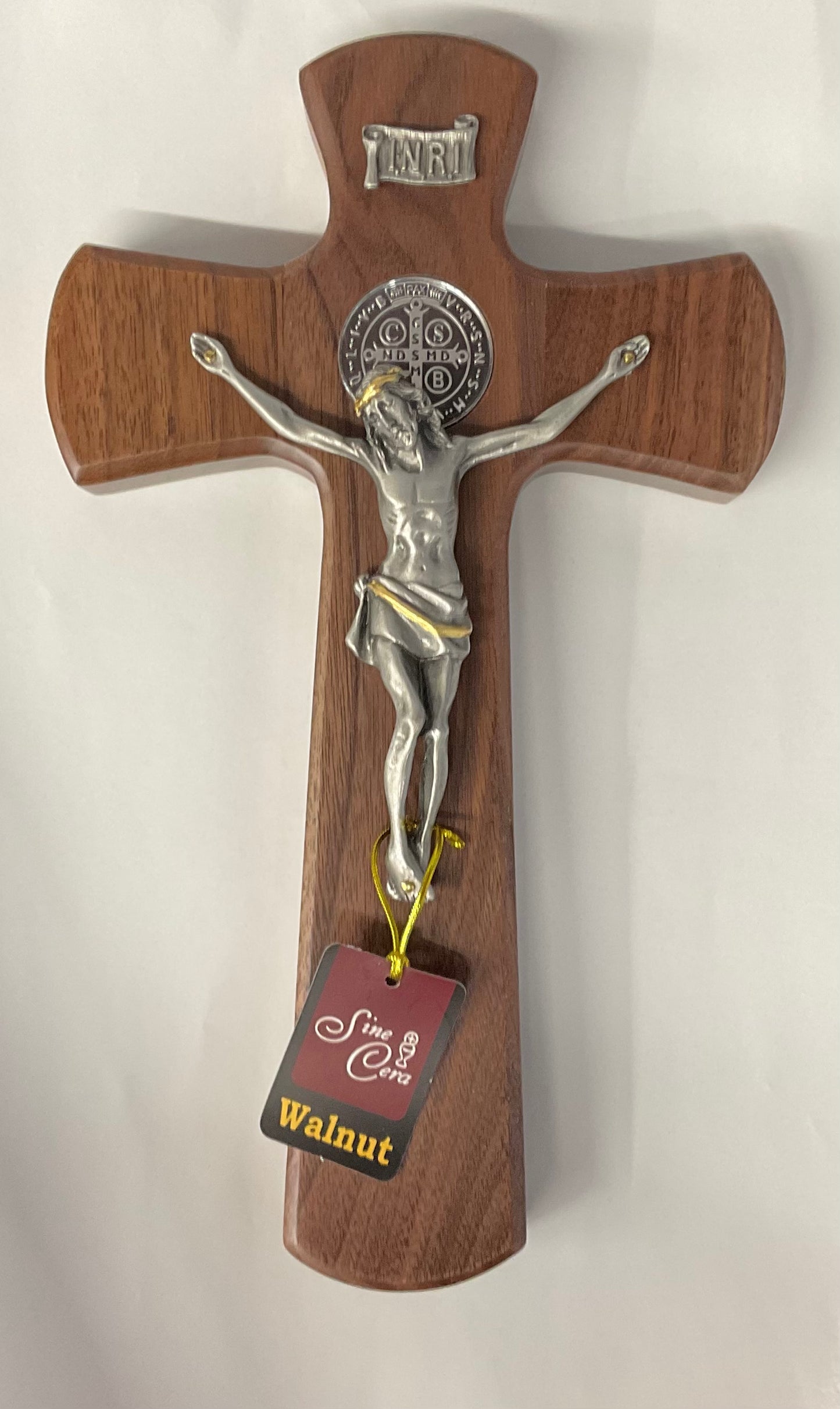 St. Benedict Walnut Crucifix