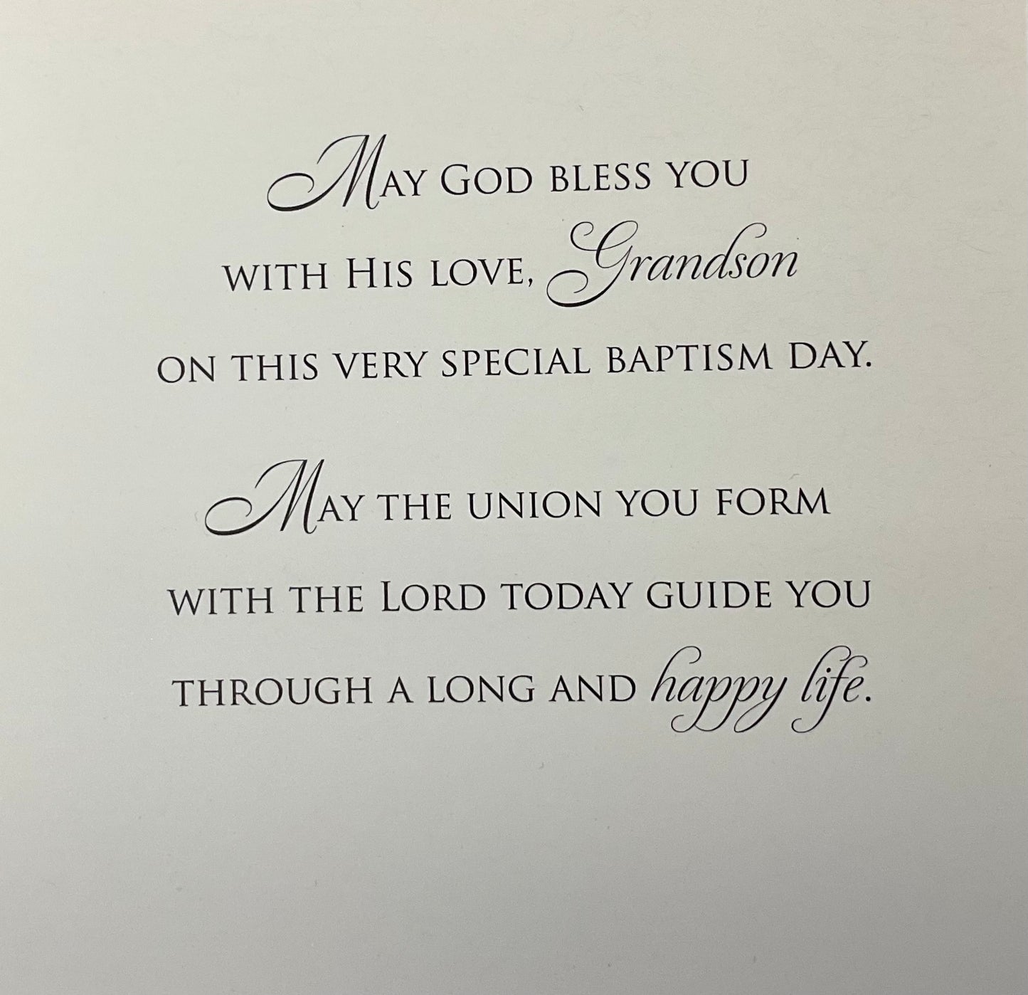 God’s Blessings, Grandson On Your Baptism