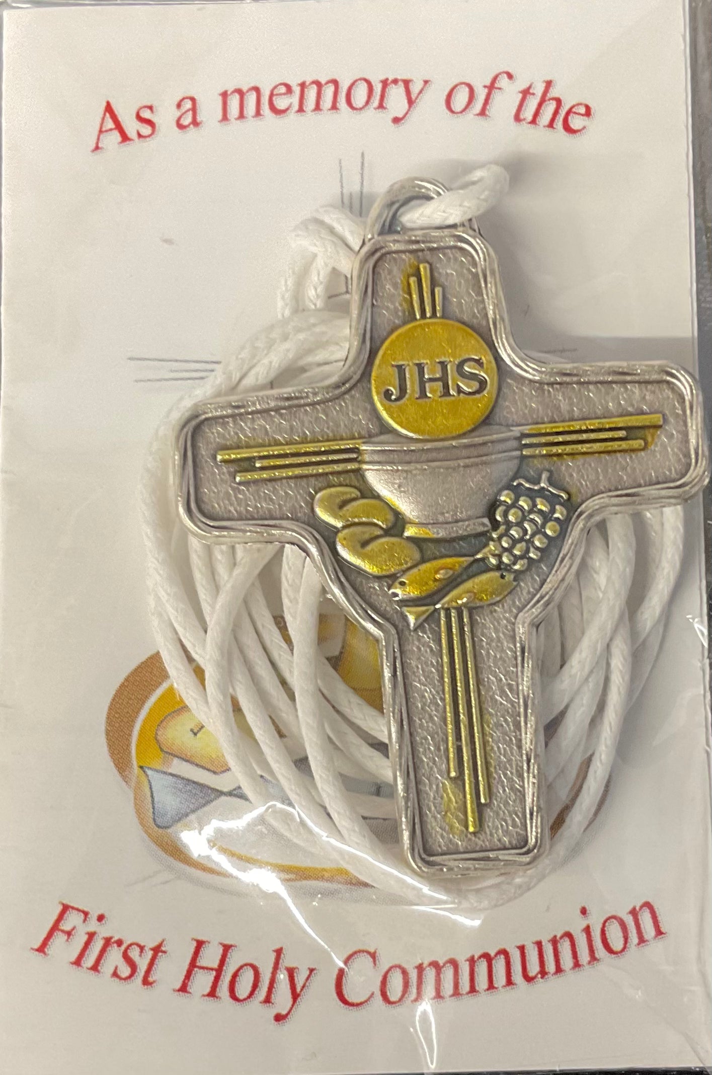 Silver/Gold First Holy Communion Cross