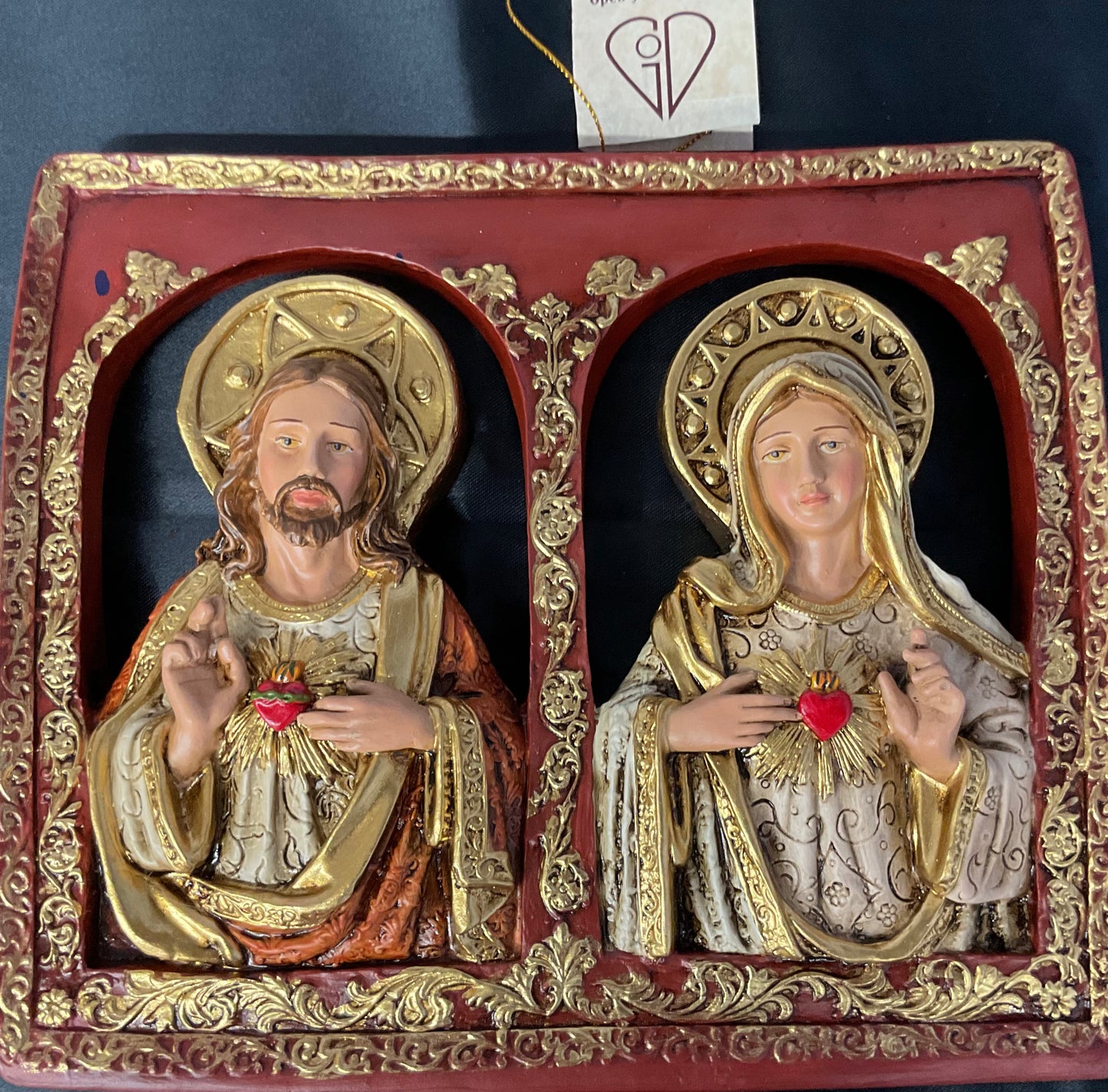 Sacred Heart of Jesus Immaculate Heart of Mary Plaque
