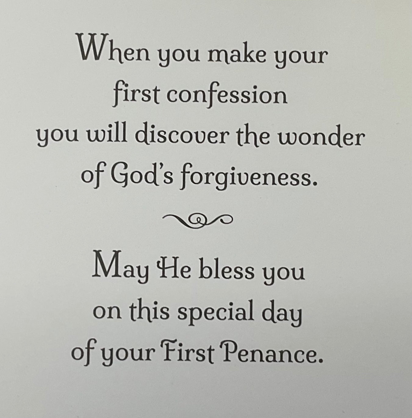 For a Special Girl On Your First Penance