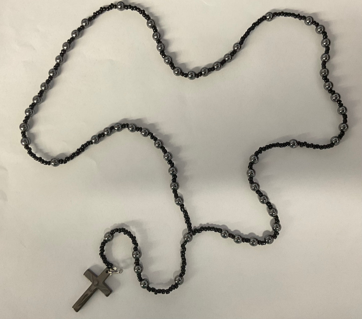 Hematite Rosary with Hematite Crucifix