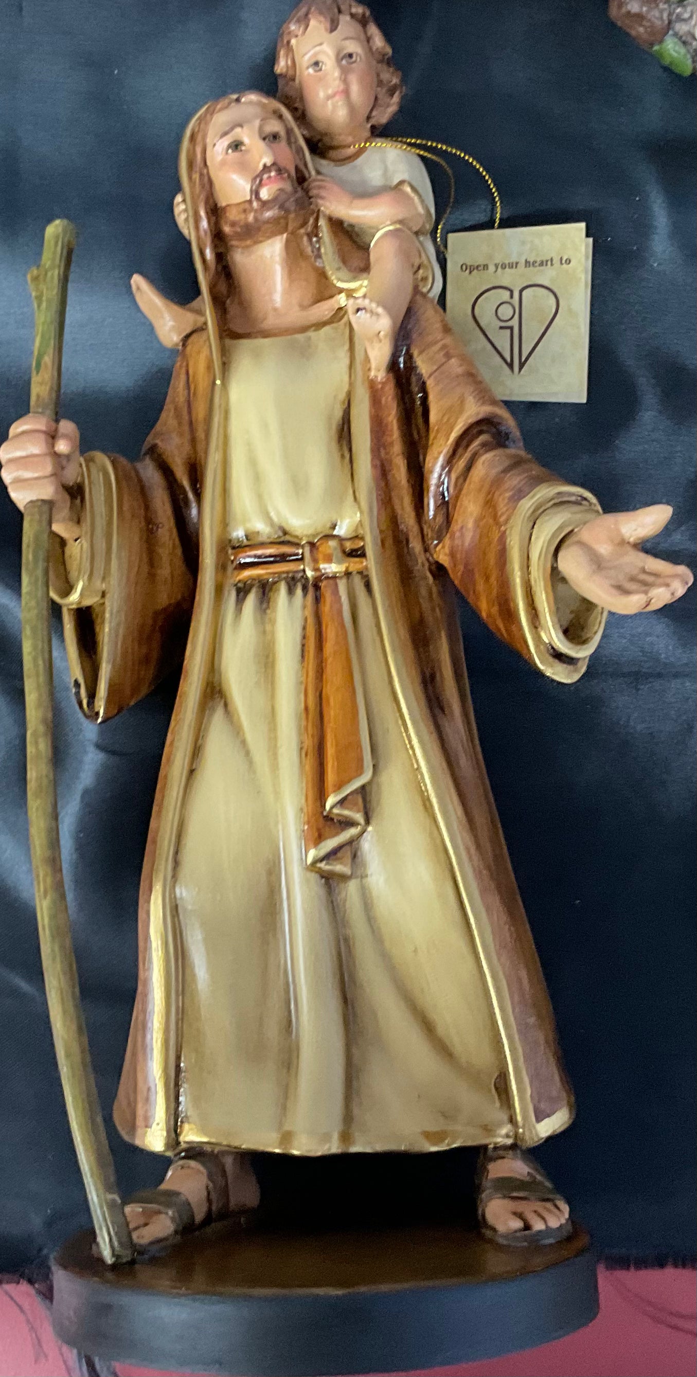 St. Joseph Carrying Jesus on His Back Statue