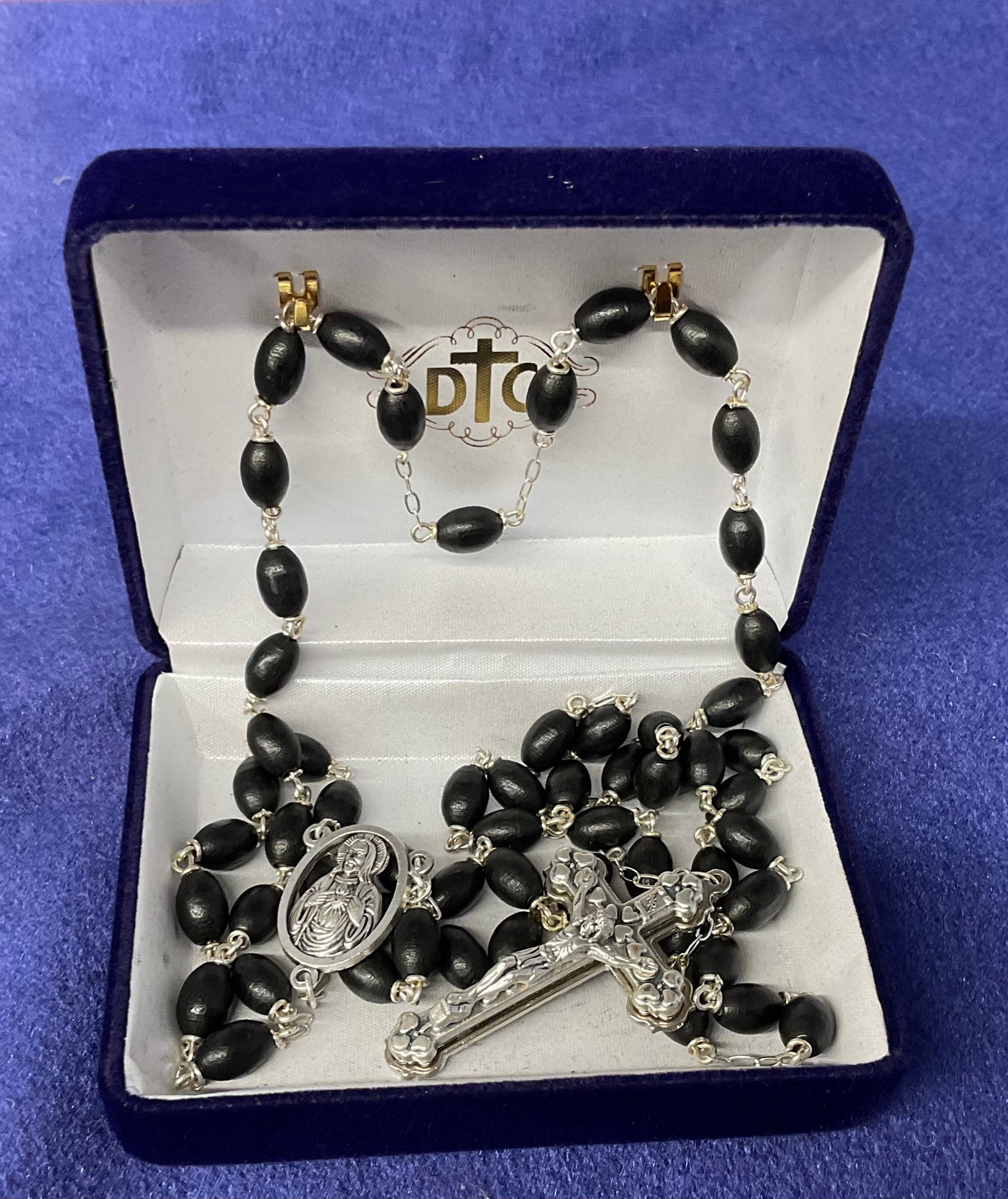 Black Rose Wood Rosary