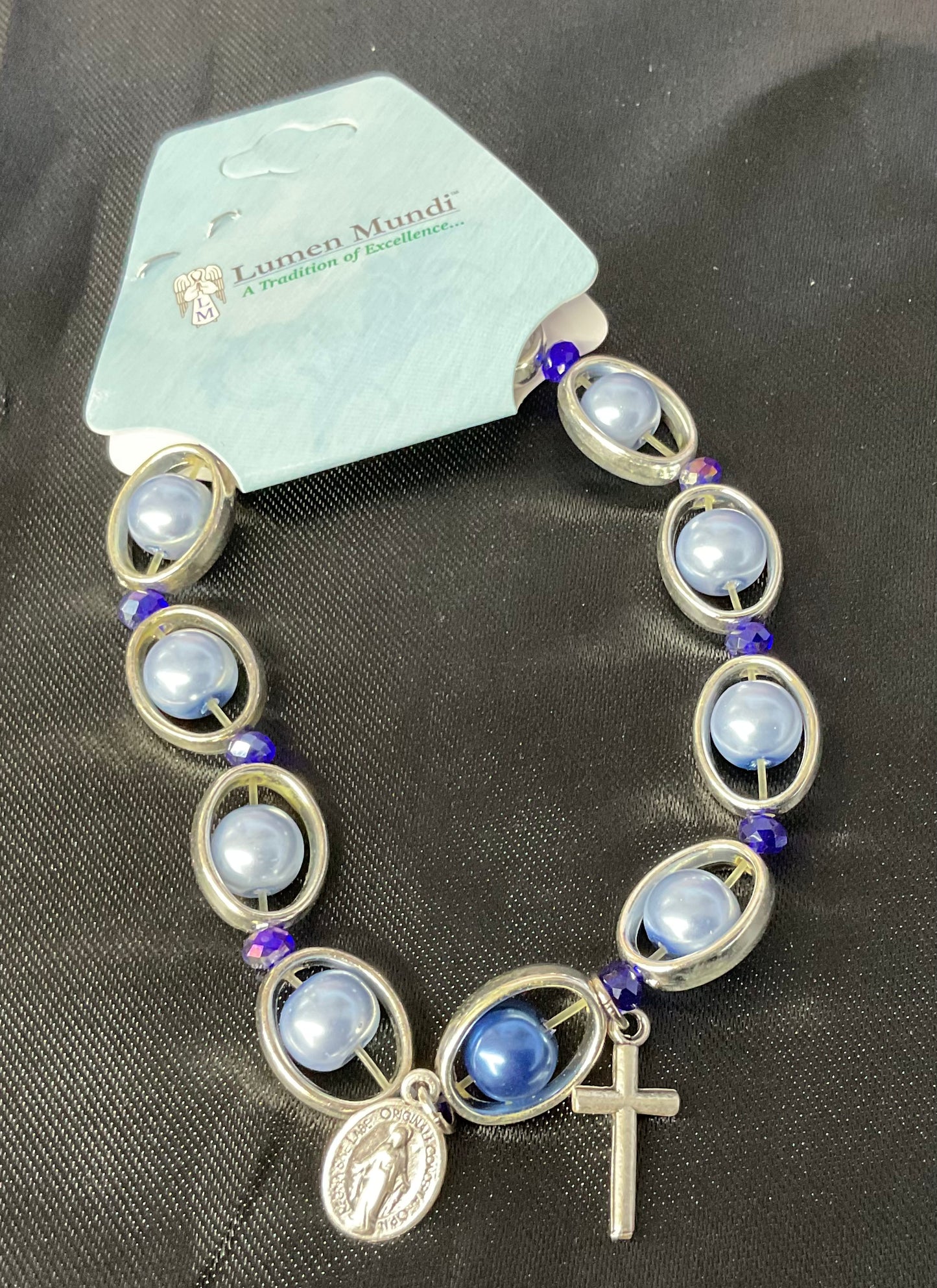 Blue Pearl Stretch Braclet