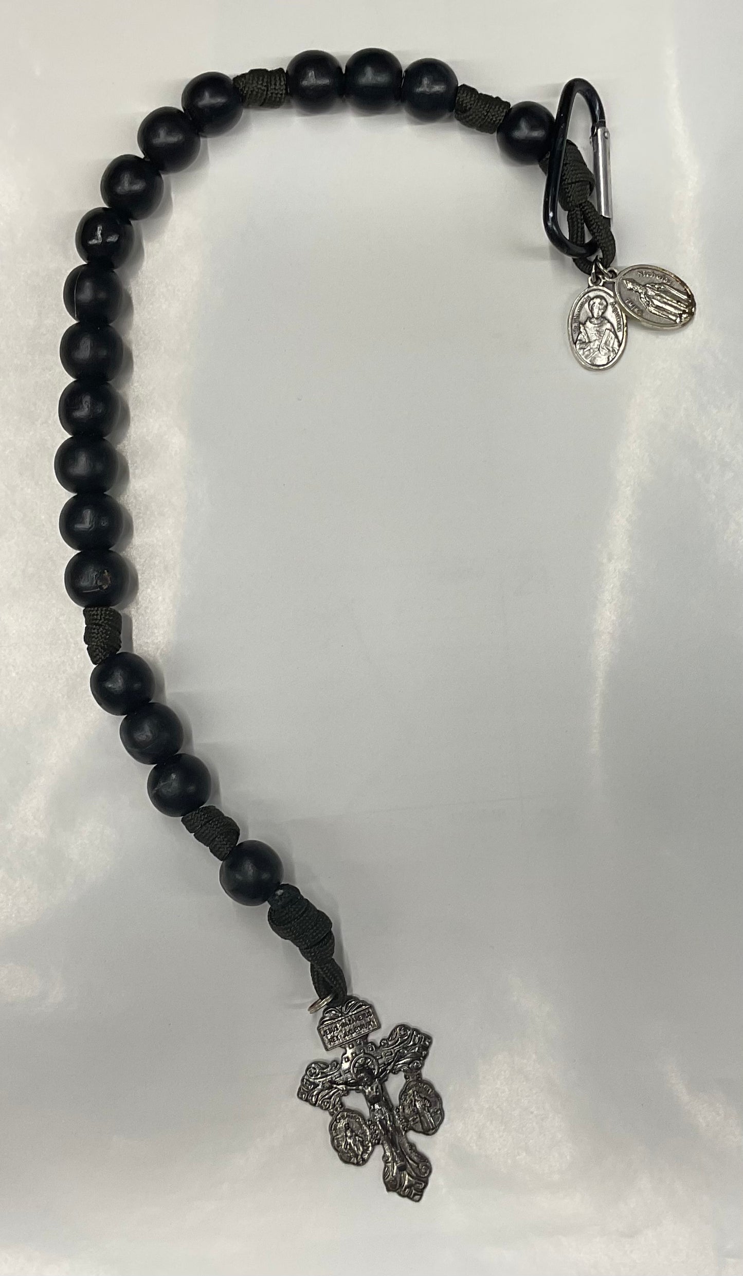Black Wood One Decade Clip Rosary
