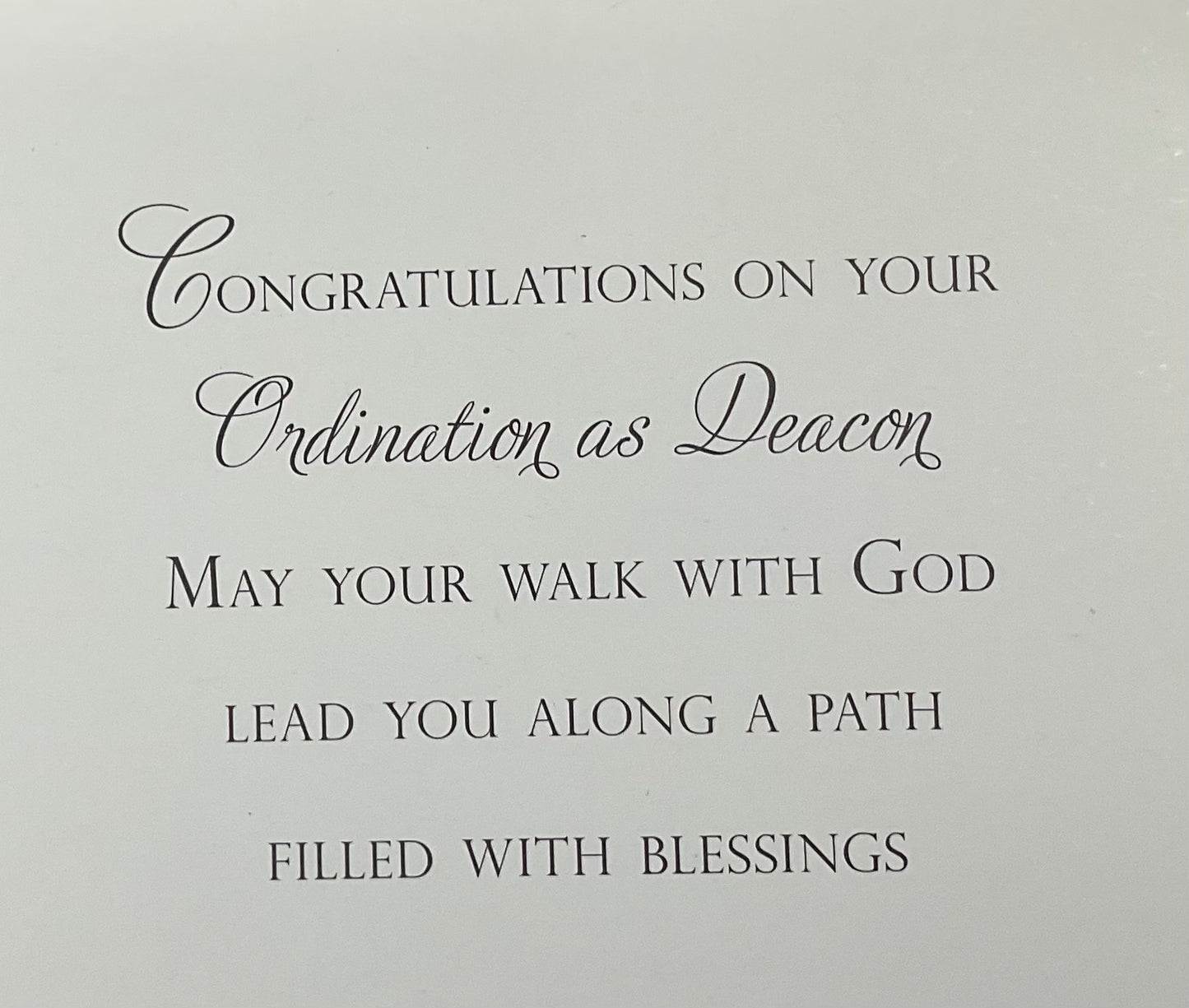God’s Blessings to the New Deacon