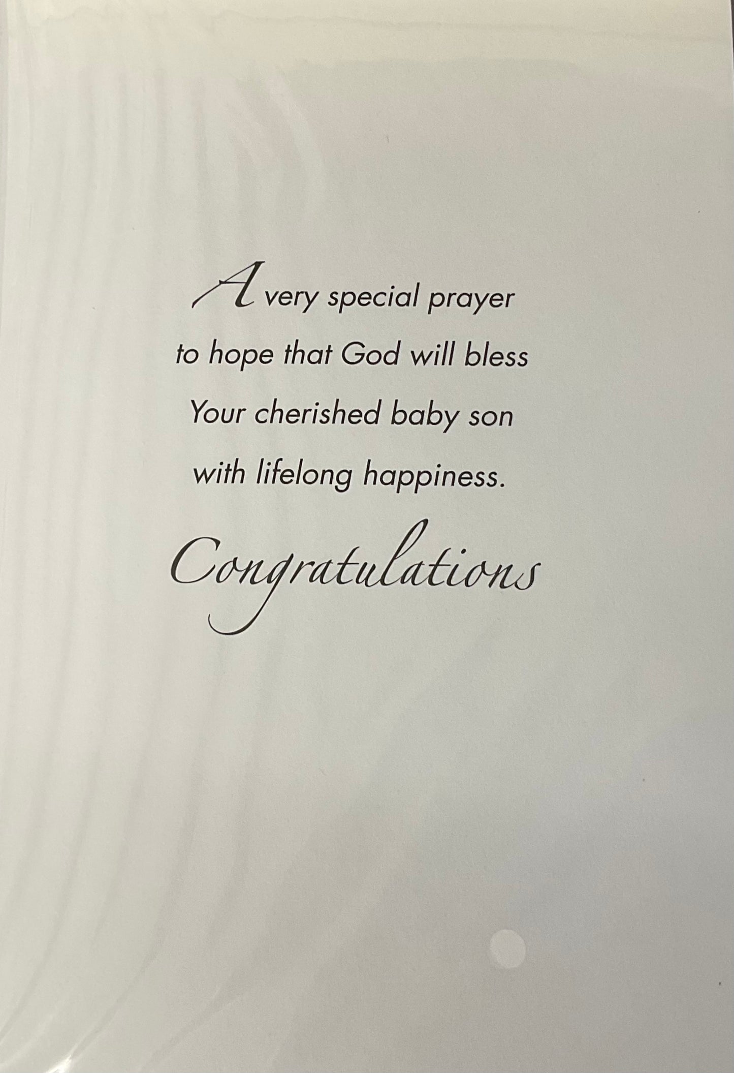 As Your Baby Boy Is Baptized