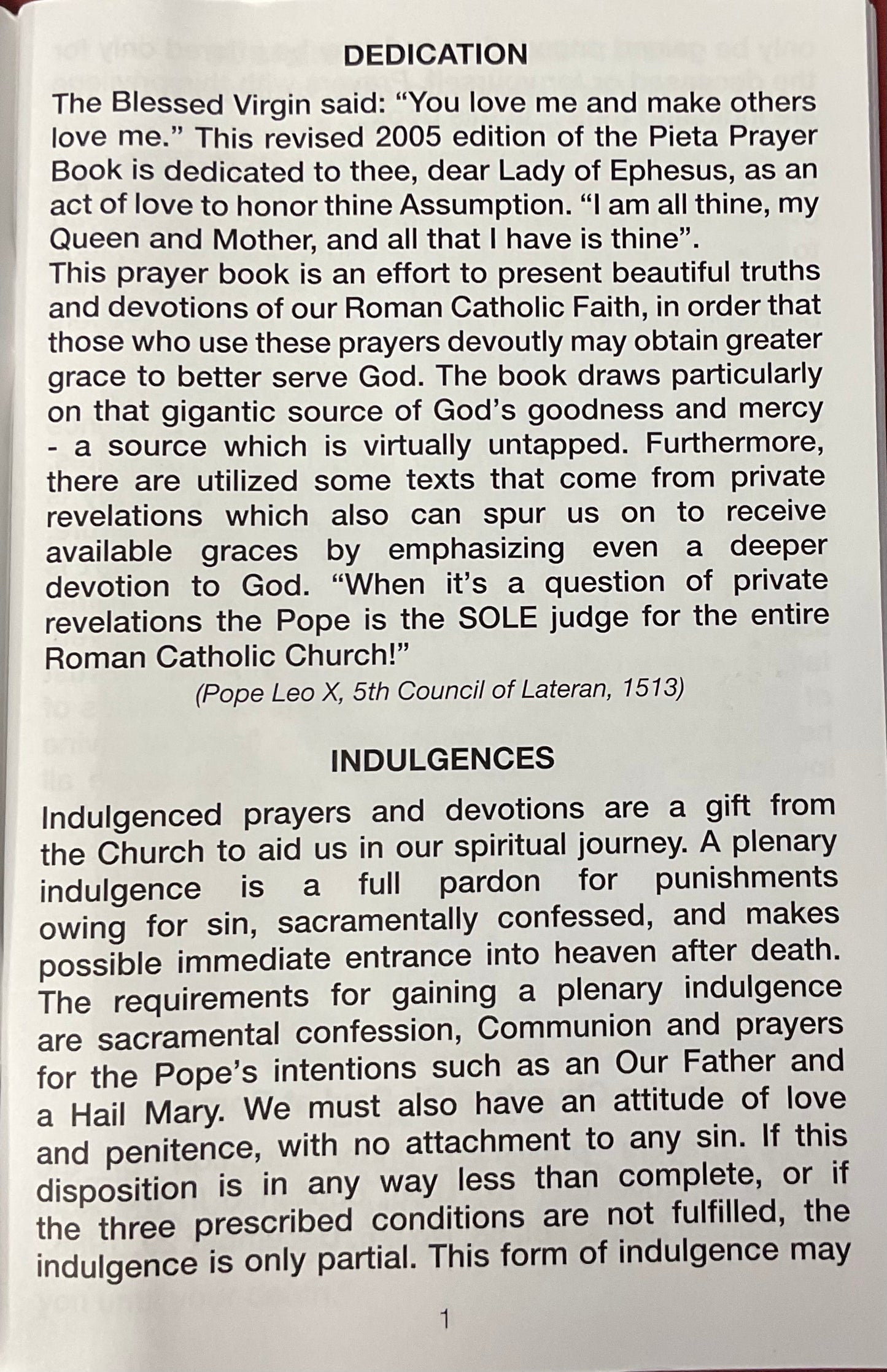 Pieta Prayer Book- Large