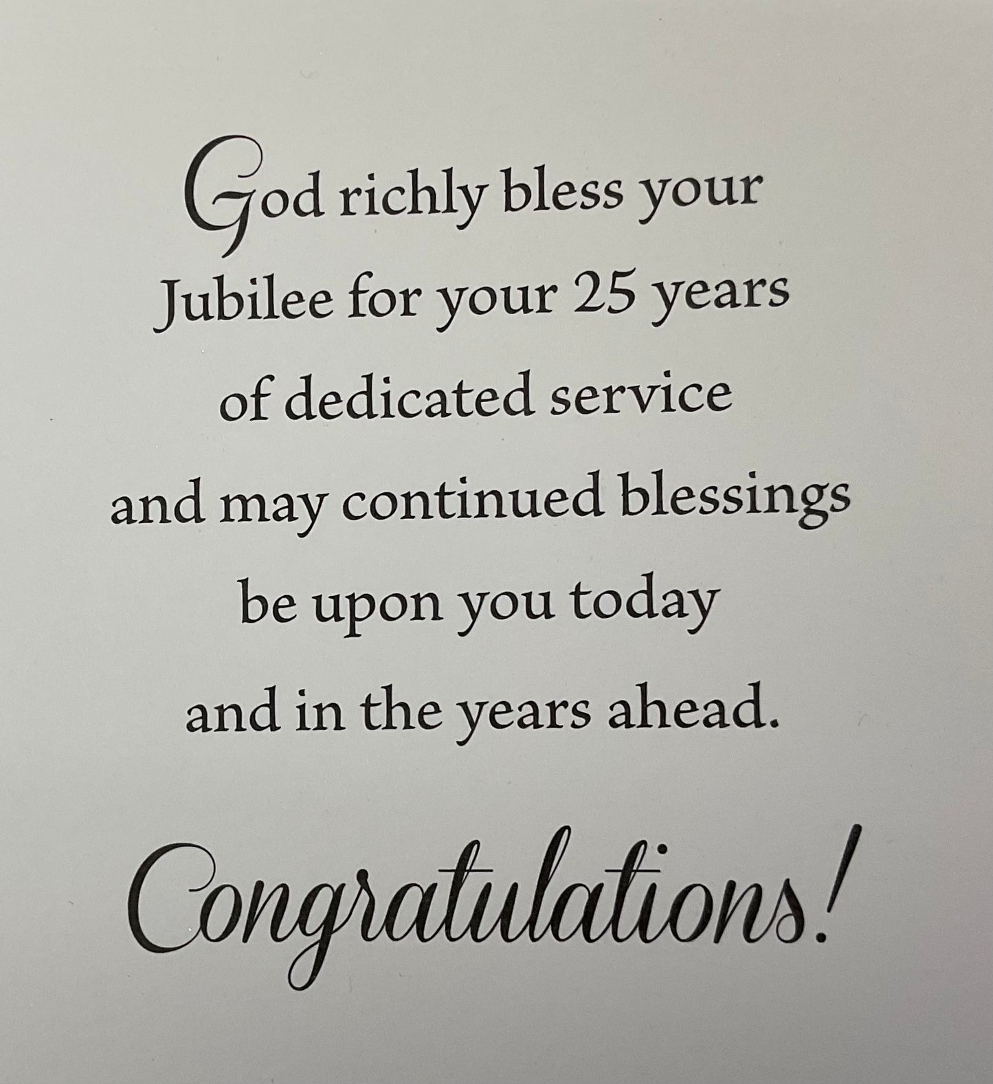 Celebrating Your 25th Jubilee