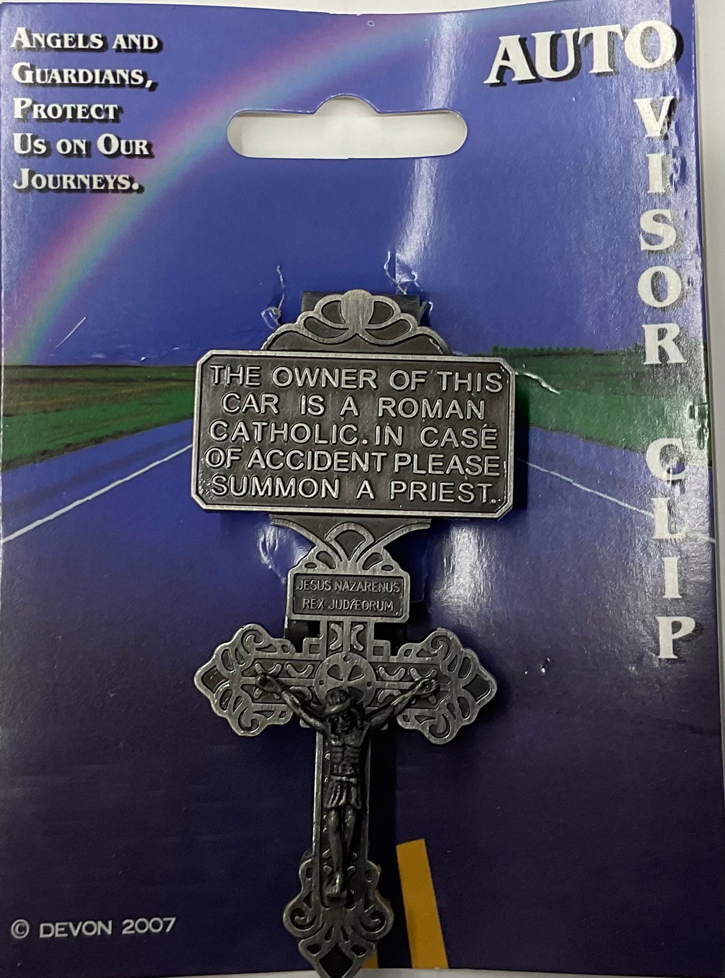 Pardon Crucifix Visor Clip
