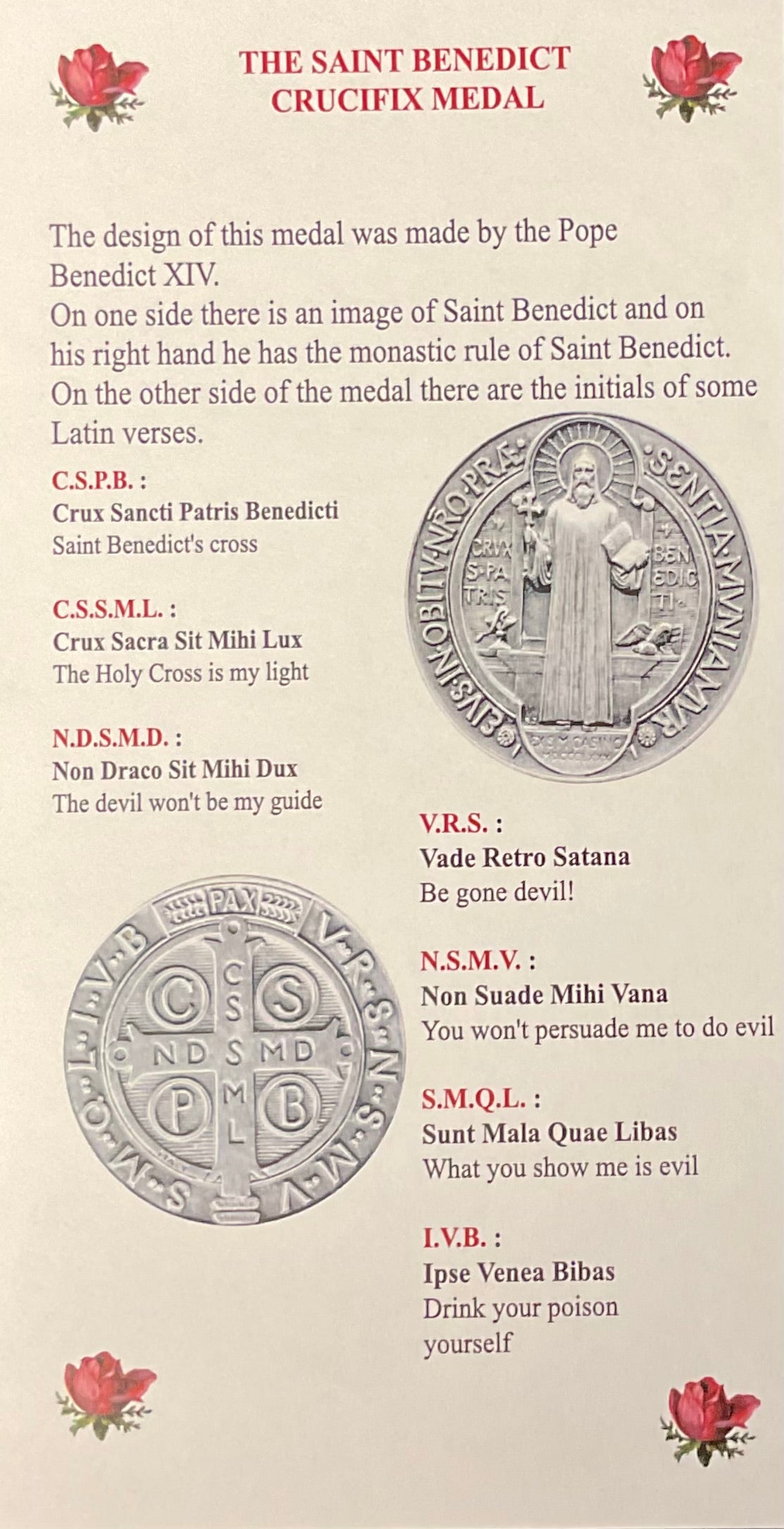 Black Enamel St. Benedict Crucifix with Enameled St. Benedict Medal