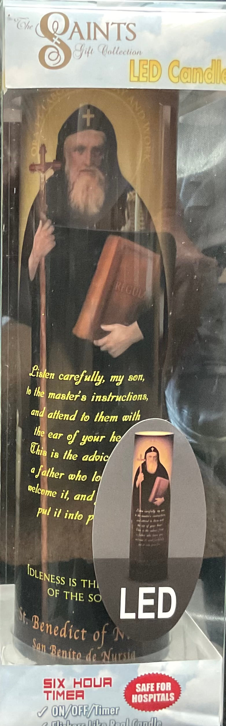 St. Benedict LED Candle