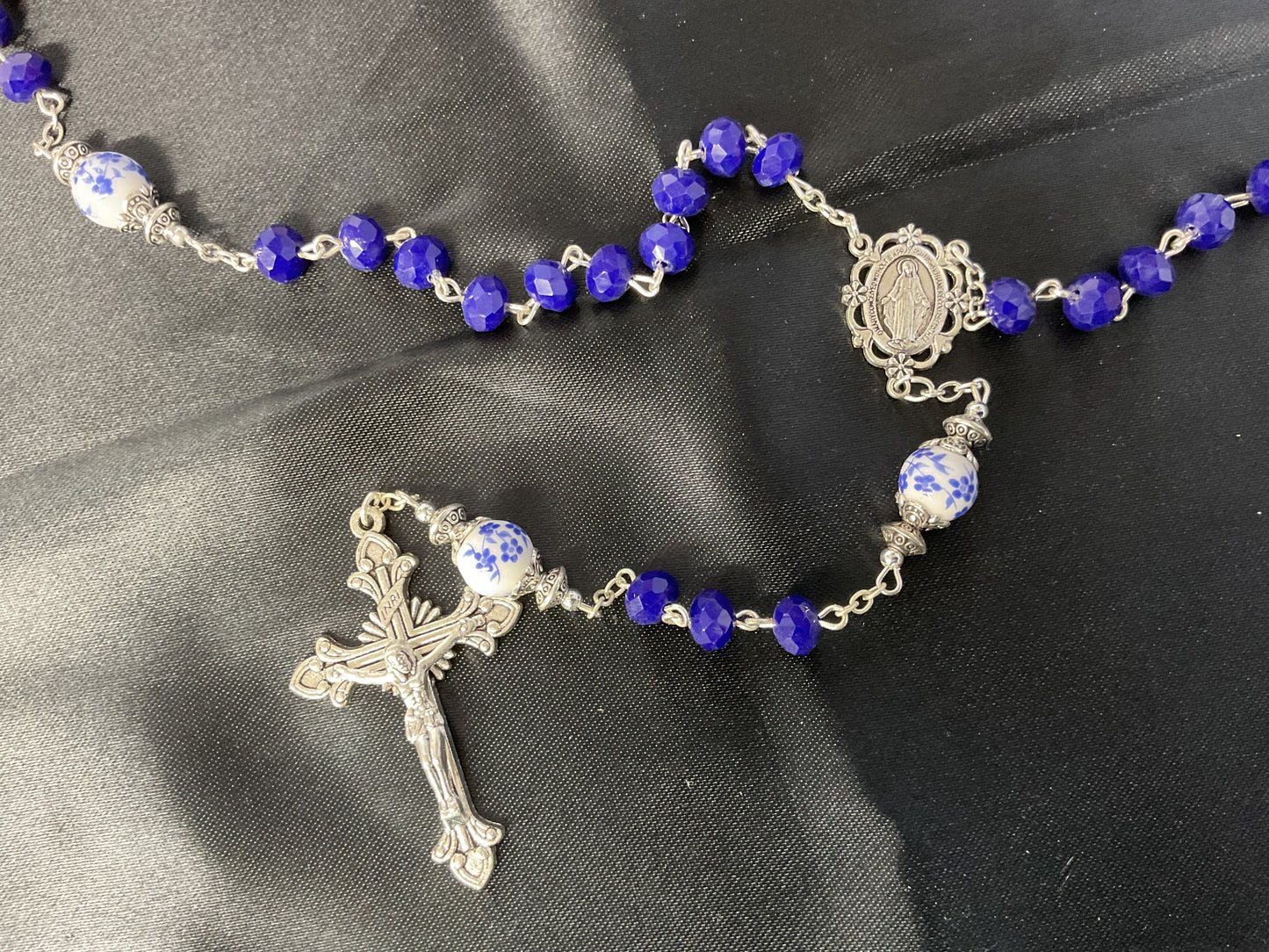 Sapphire Florentine Rosary