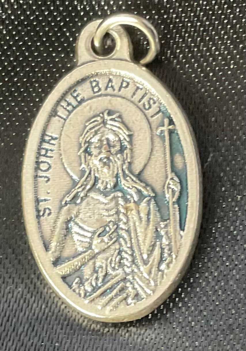 St. John the Baptist Oxidized Medal