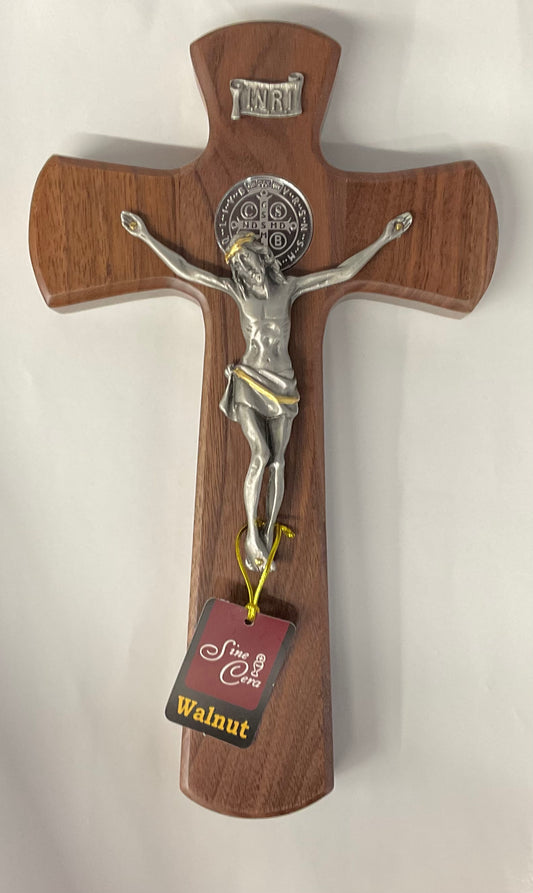 St. Benedict Walnut Crucifix