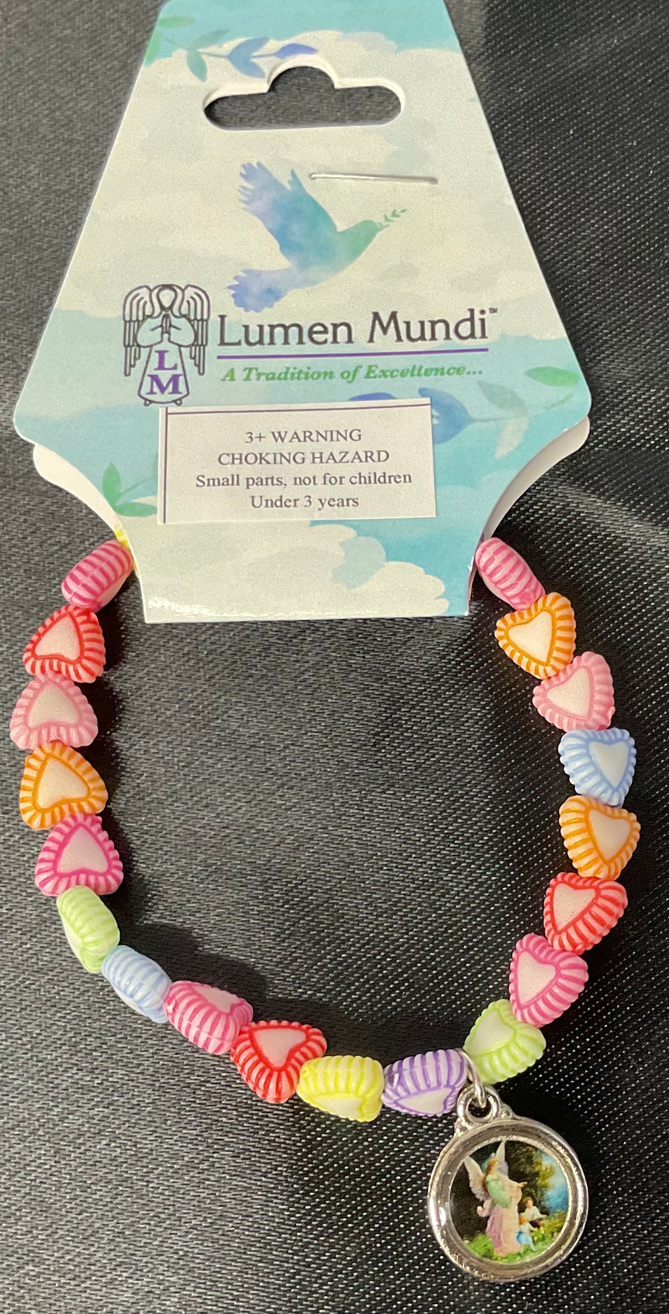 Guardian Angel Heart Stretch Bracelet