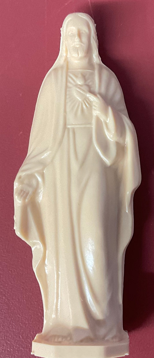 Sacred Heart Statue 4” Tan