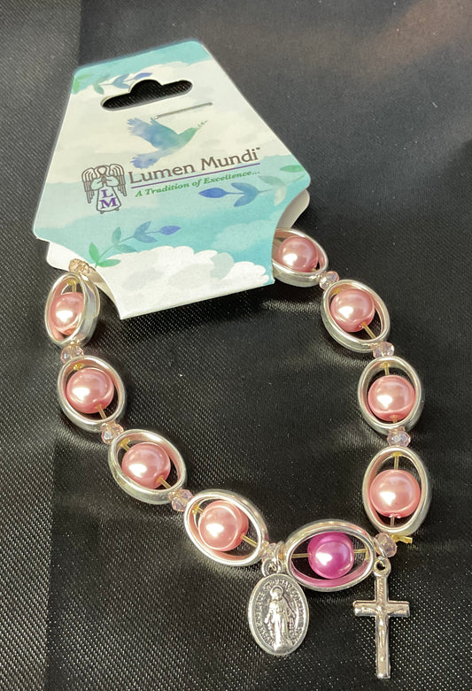 Rose Pearl Stretch Bracelet