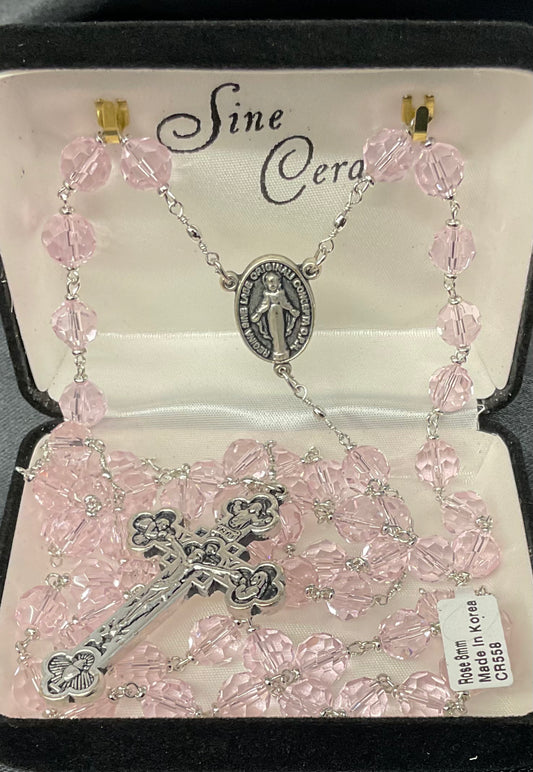 Rose Quartz Crystal Rosary