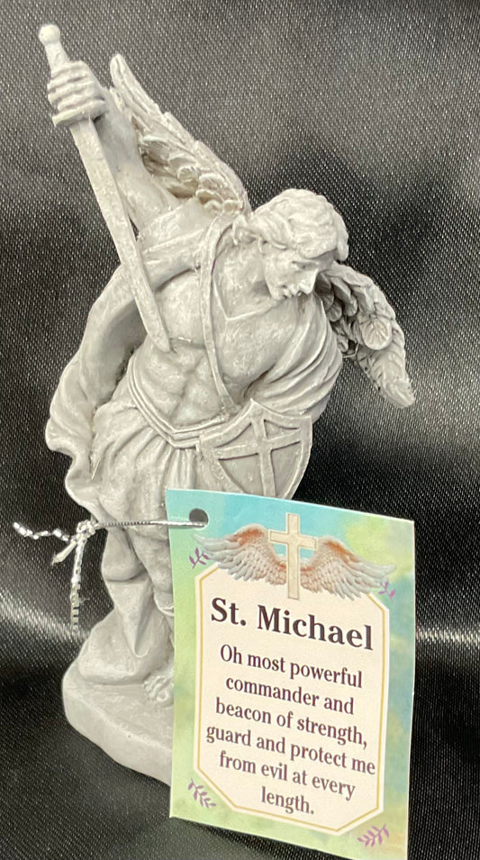 St. Michael 4” Resin Statue