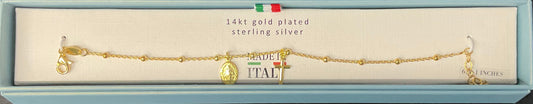 Miraculous Medal Gold Bracelet 3468