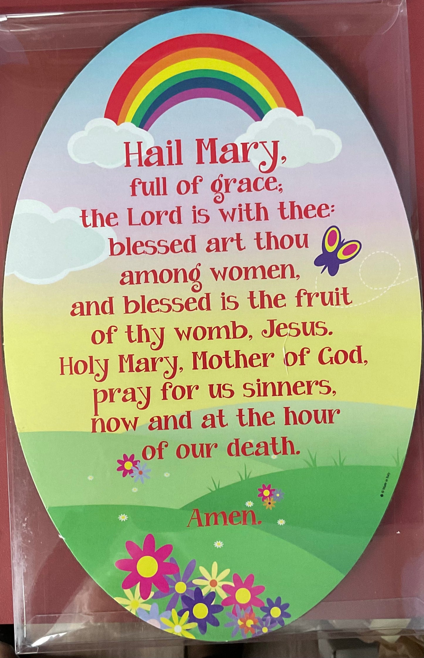 7” Hail Mary plaque
