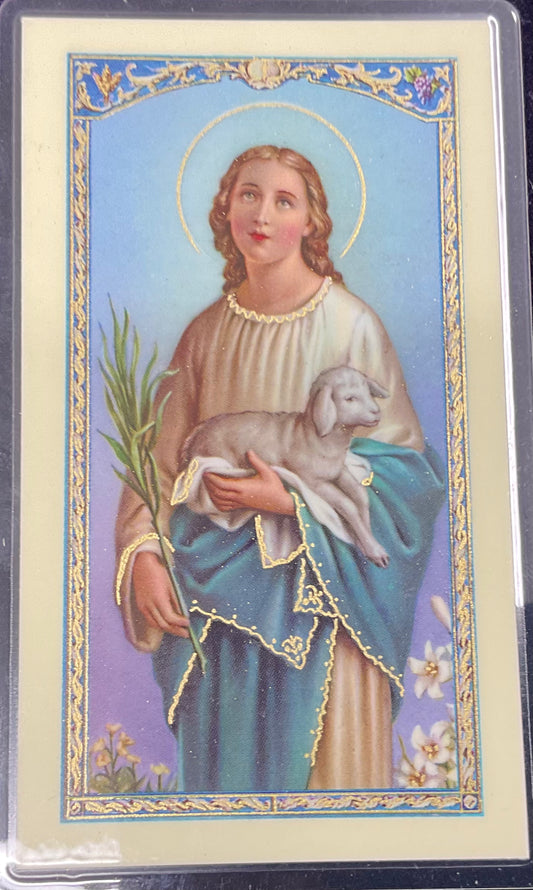 St. Agnes Prayer Card