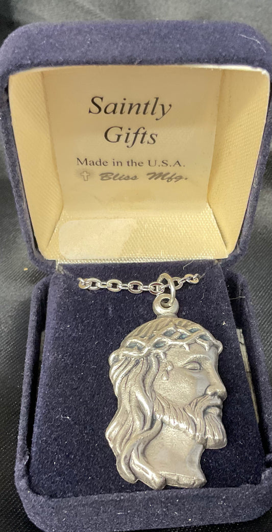 Face of Christ Necklace on 20” Chain