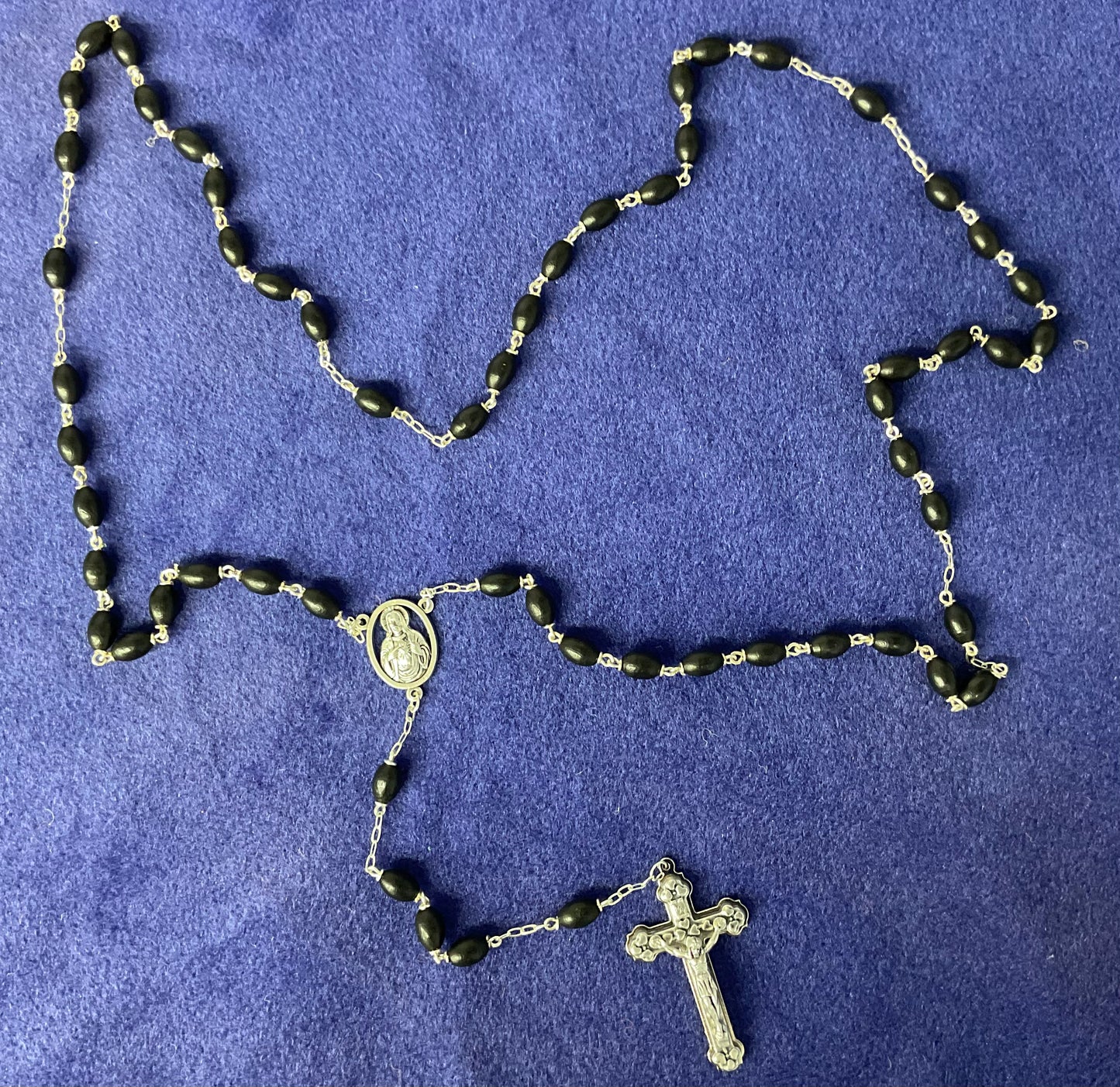 Black Rose Wood Rosary