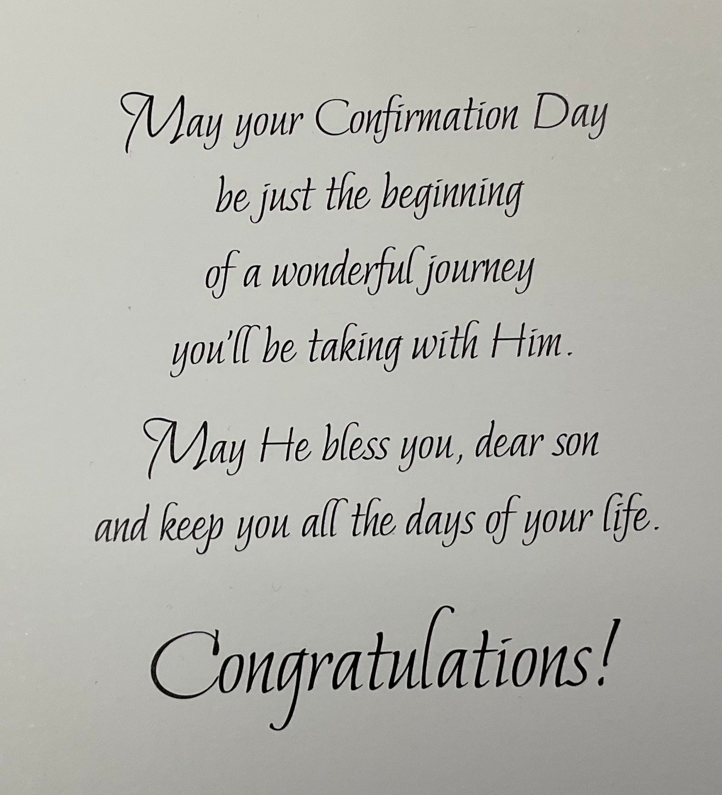 For A Special Son On Your Confirmation