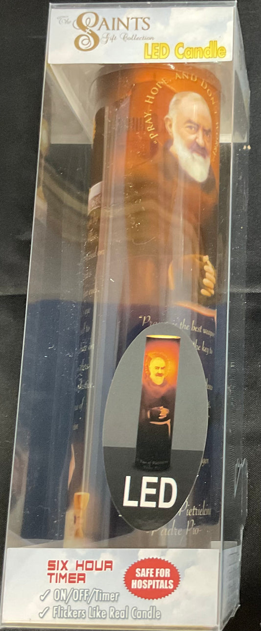 St. Padre Pio LED Candle