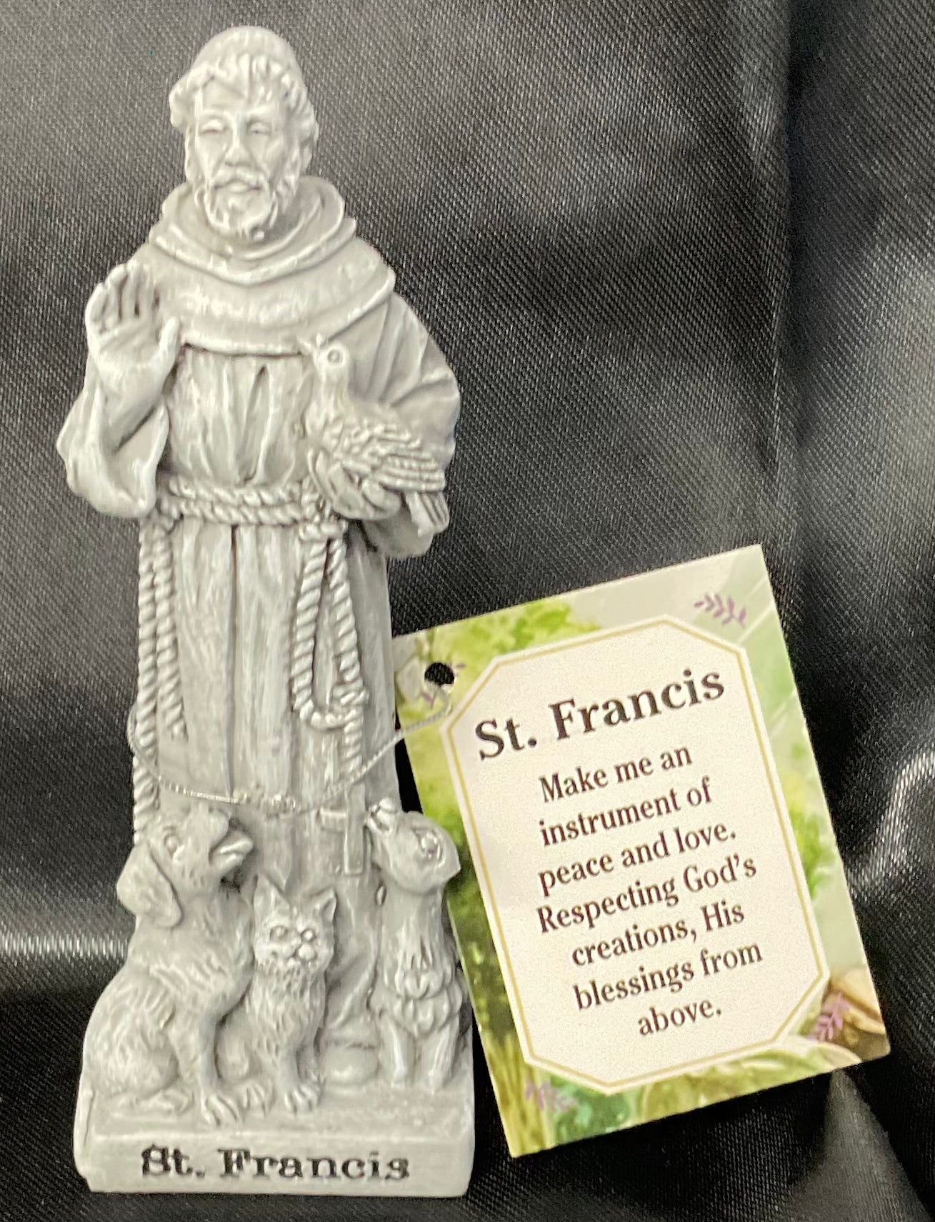 St. Francis 4” Resin Statue