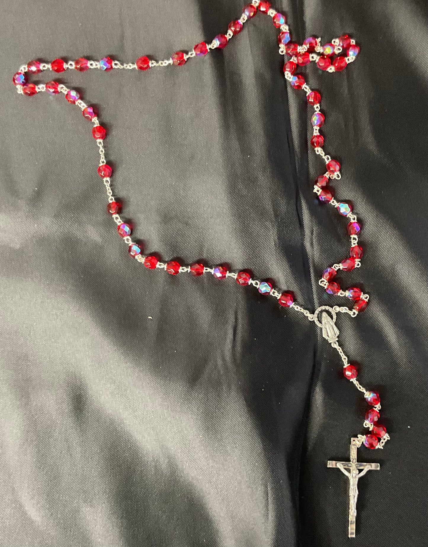 Ruby Crystal Rosary