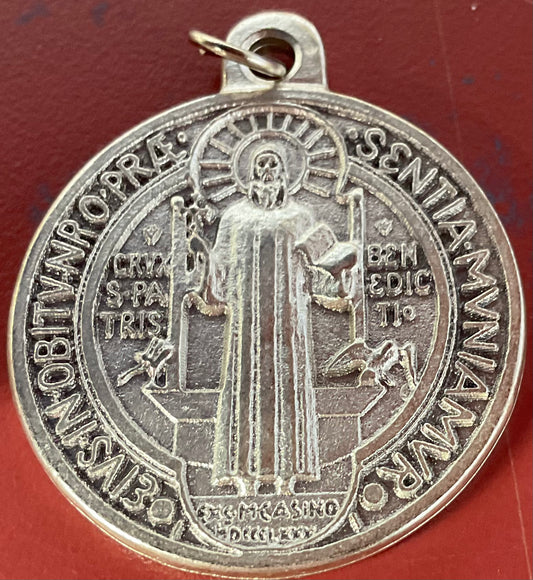 Silver 11/4” St. Benedict Medal