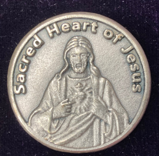 Sacred Heart Prayer Coin