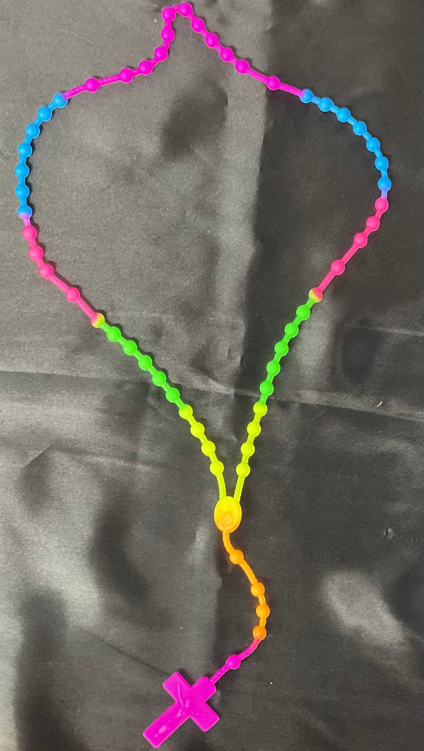 Multicolor Rubber Rosary