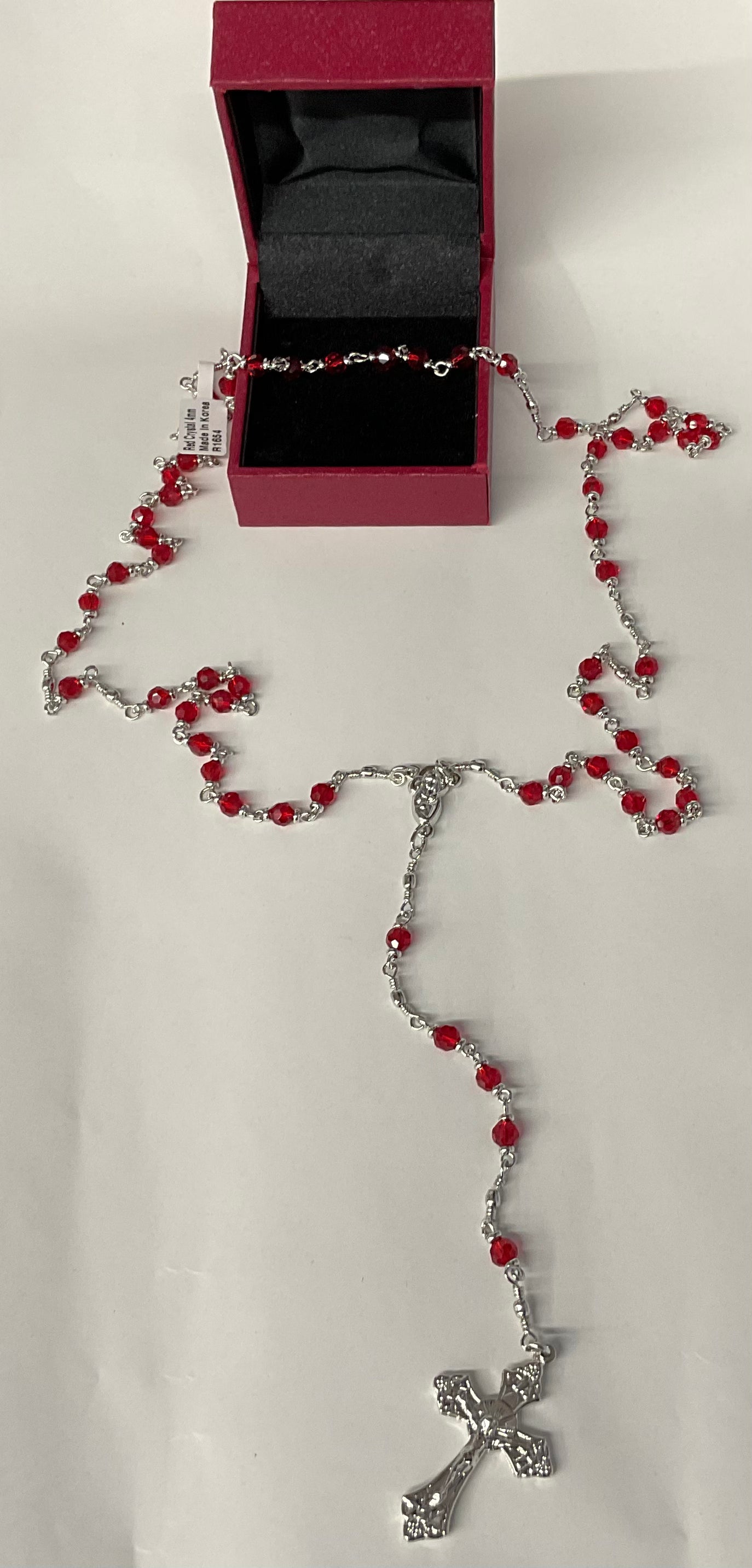 Red Crystal 4mm Rosary