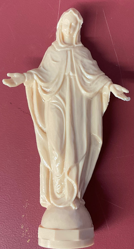 Our Lady of Grace 4” Statue Tan