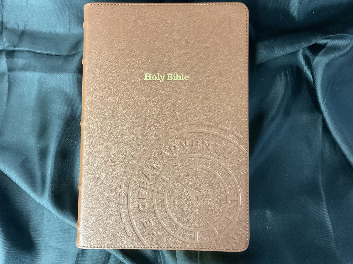 Great Adventure Bible made with Brown Goat Skin