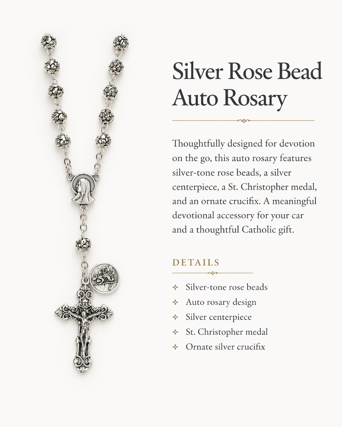 Silver Auto Rosary