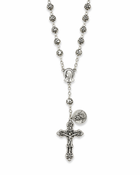 Silver Auto Rosary