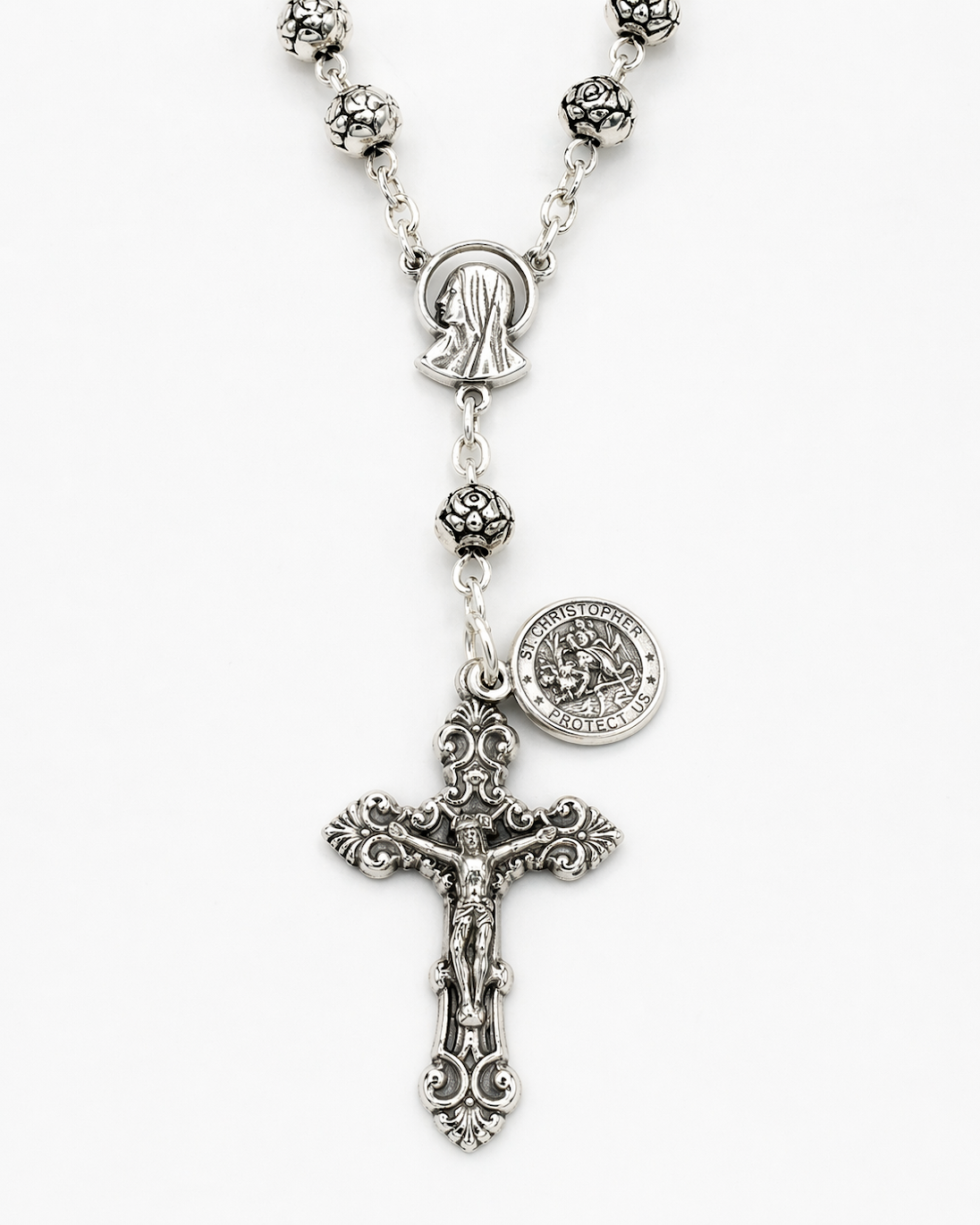 Silver Auto Rosary