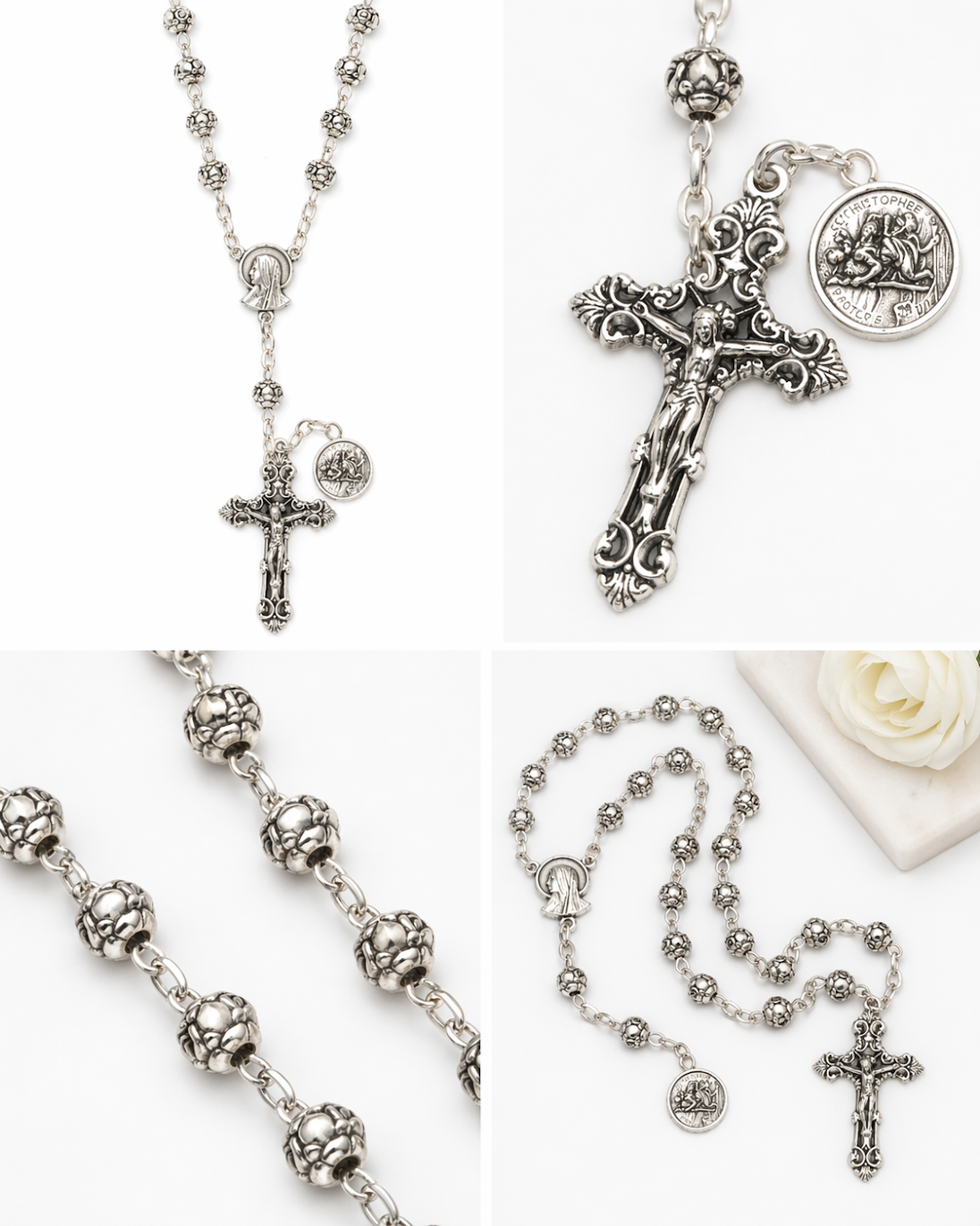 Silver Auto Rosary