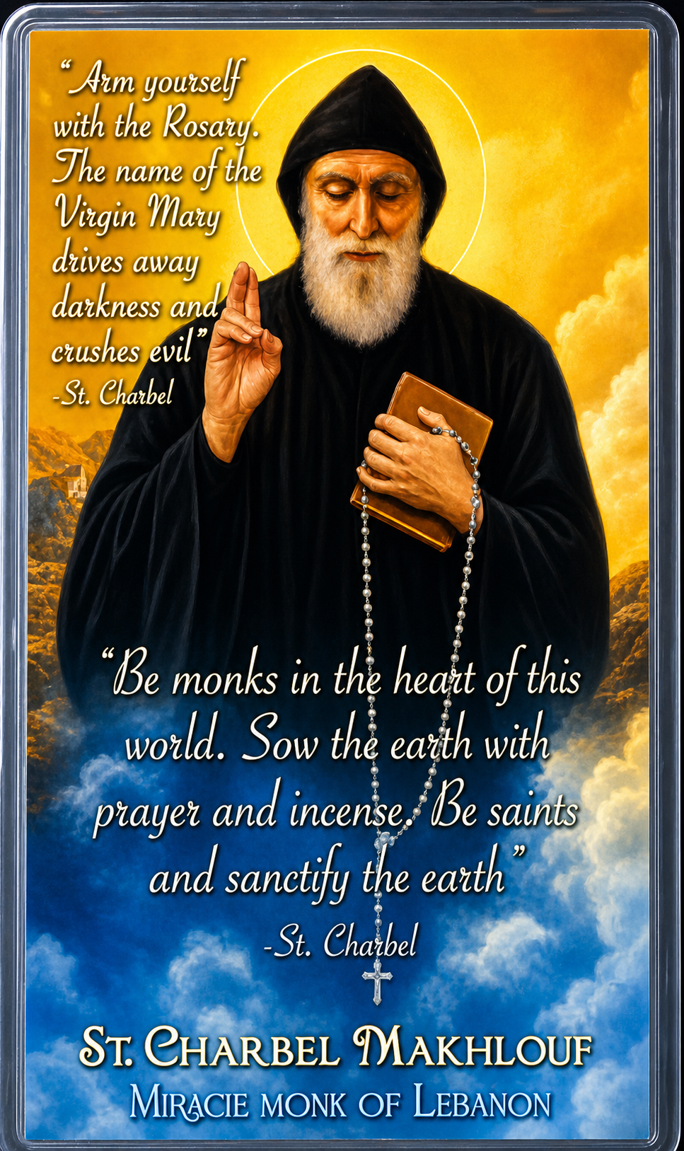 St. Charbel Prayer Card