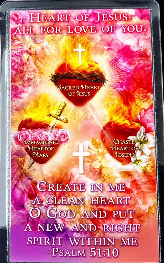 3 Hearts Prayer Card